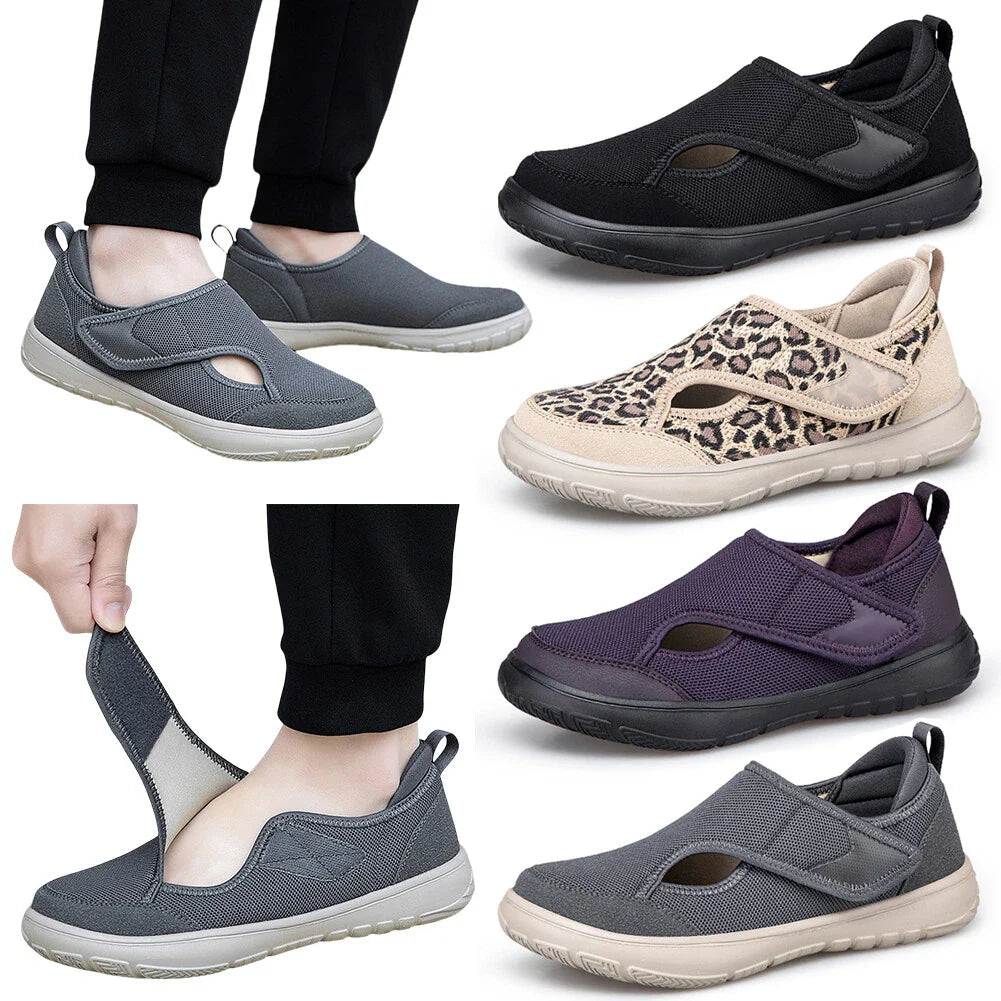 Instap orthopedische diabetische schoenen voor brede, gezwollen voeten - Unisex